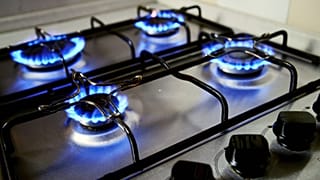 Typical gas stove