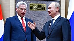 El presidente cubano, Miguel Díaz-Canel, y el ruso, Vladimir Putin en Moscú, Rusia 29/10/2019