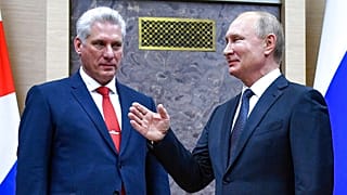 El presidente cubano, Miguel Díaz-Canel, y el ruso, Vladimir Putin en Moscú, Rusia 29/10/2019