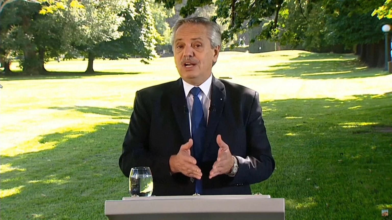 El presidente de Argentina, Alberto Fernández, anuncia el acuerdo con el FMI
