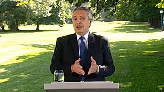 El presidente de Argentina, Alberto Fernández, anuncia el acuerdo con el FMI