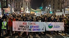 Anti Rio Tinto Proteste in Belgrad am 24.11.21