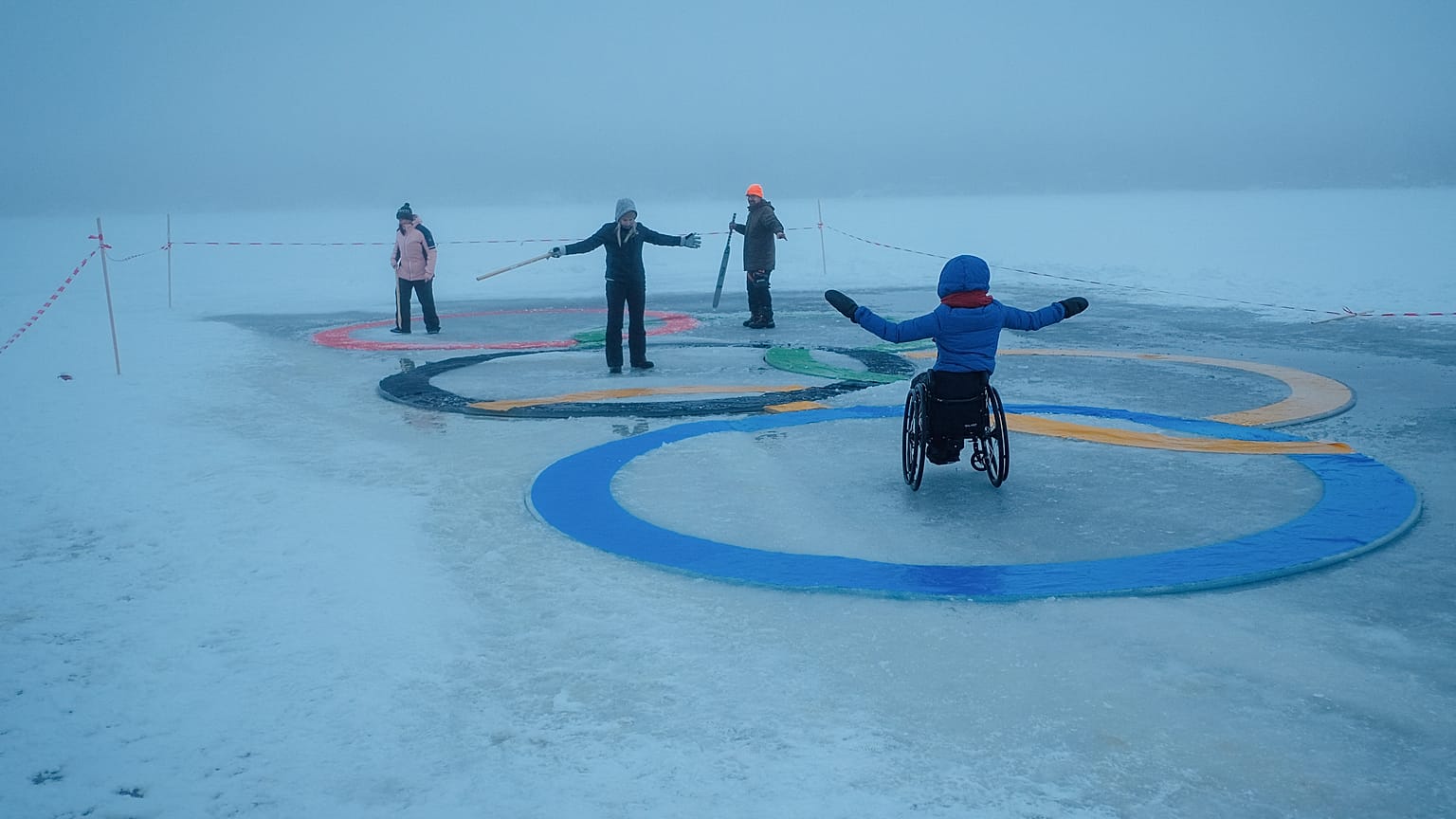 Das Eiskarussell im Olympia-Angesicht