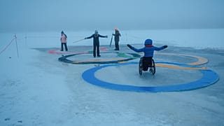 Das Eiskarussell im Olympia-Angesicht