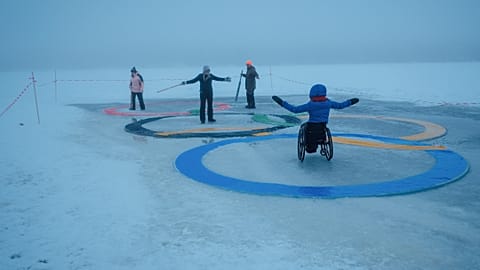Das Eiskarussell im Olympia-Angesicht