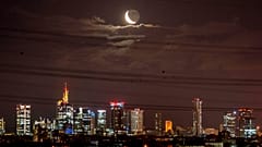 Der Himmel über Frankfurt am Main am 28. Januar 2022