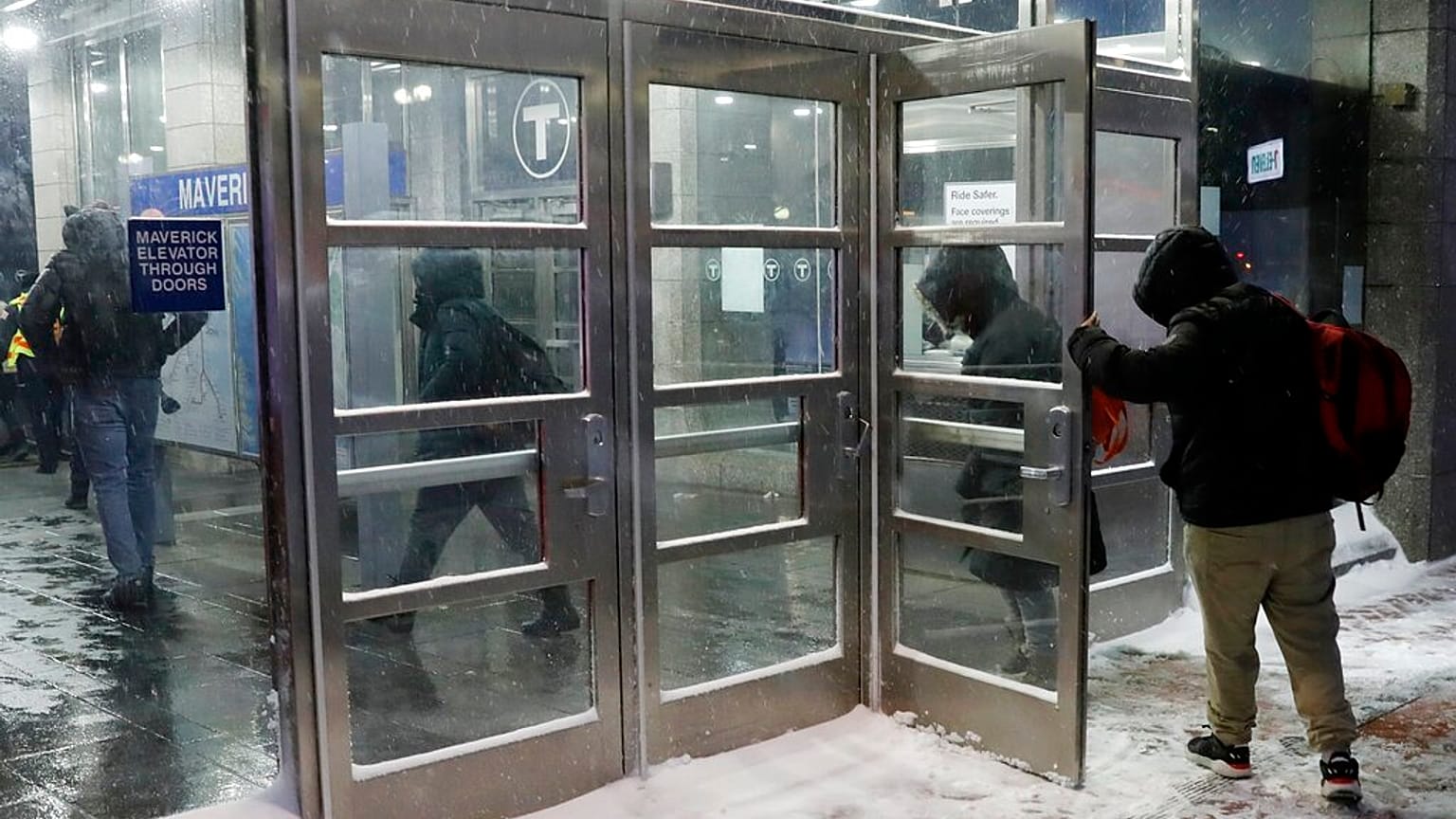 Schneesturm in Boston im US-Bundesstaat Massechusetts