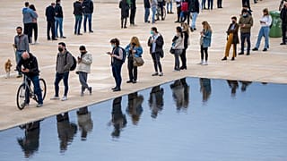 Warten auf PCR- und Antigen-Tests in Tel Aviv in Israel
