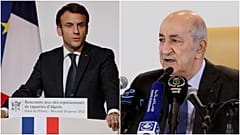 الرئيس الجزائري عبد المجيد تبون ونظيره الفرنسي إيمانويل ماكرون