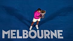 Rafael Nadal of Spain holds the Norman Brookes Challenge Cup after defeating Daniil Medvedev of Russia in the men's singles final at the Australian Open 