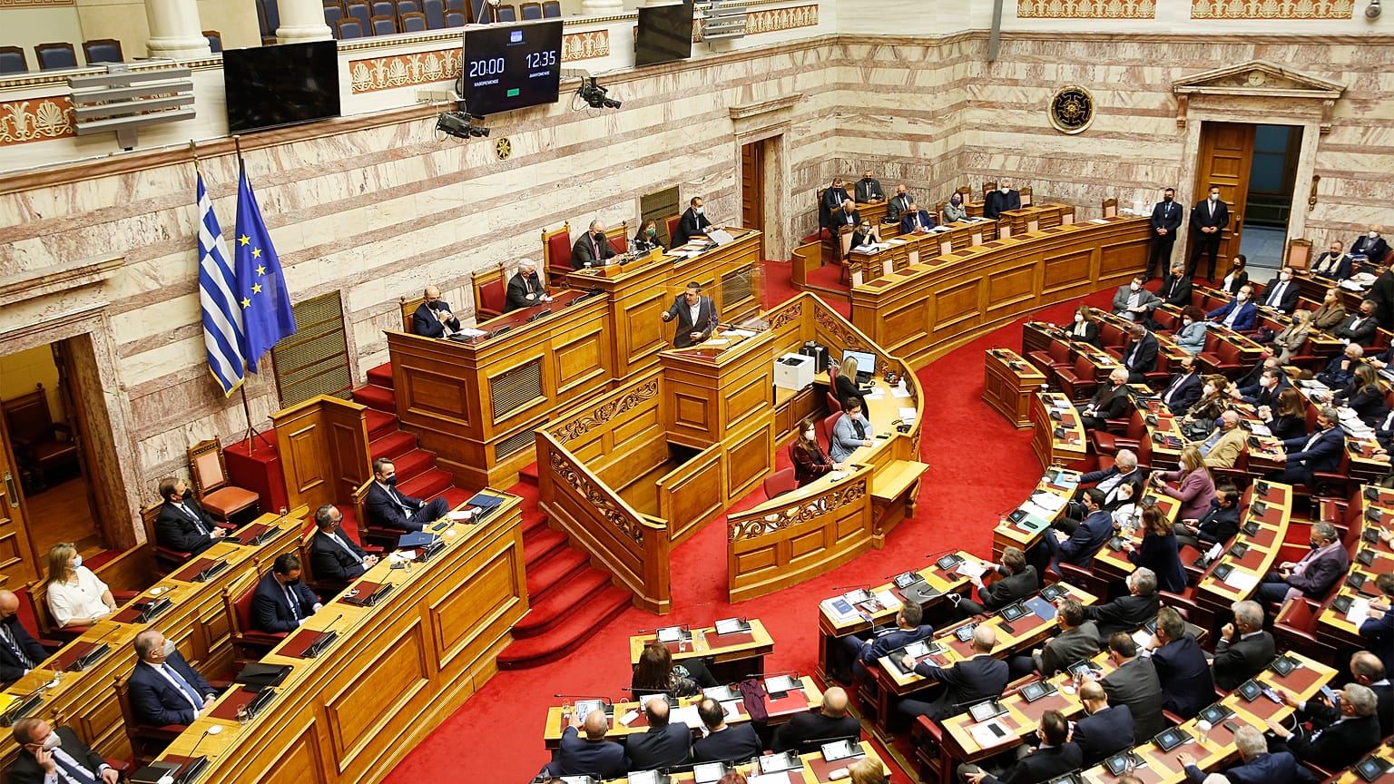 Συζήτηση επί της πρότασης δυσπιστίας κατά της κυβέρνησης στην Ολομέλεια της Βουλής