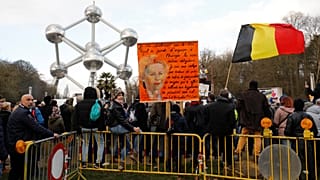 Cerca de 1600 pessoas voltaram aos protestos em Bruxelas