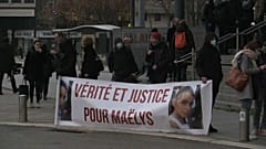Exterior do tribunal onde é julgado Nordahl Lelandais, Grenoble, França