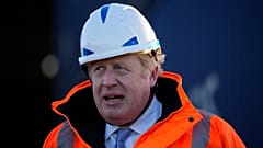 British Prime Minister Boris Johnson visits Tilbury Docks in Tilbury, England, Jan. 31, 2022. 