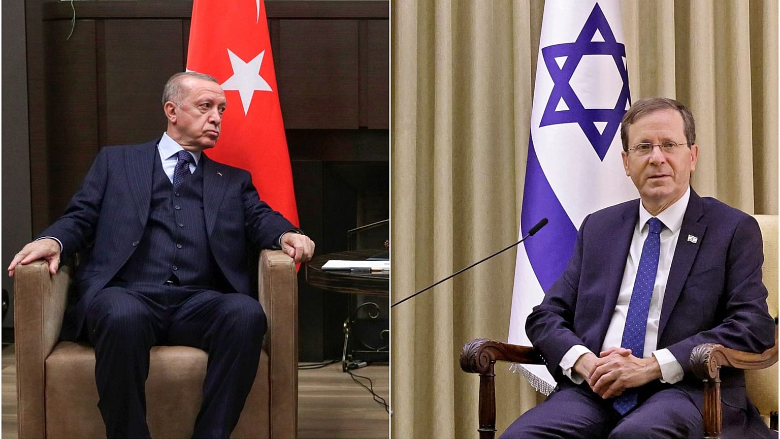 İsrail Cumhurbaşkanı Herzog, Cumhurbaşkanı Recep Tayyip Erdoğan