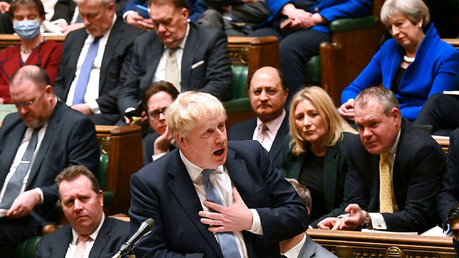 Le Premier ministre britannique, Boris Johnson, à la Chambre des Communes - Londres, le 31/01/2022