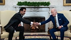 جو بایدن و شیخ تمیم