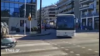 Διαμαρτυρία τουριστικών λεωφορείων