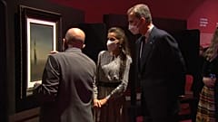 Das spanische Königspaar beim Ausstellungsbesuch im Belvedere in Wien