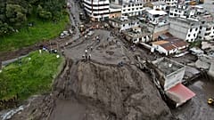 Zahlreiche Tote und zerstörte Häuser - Suche nach Überlebenden des Erdrutsches in Ecuador