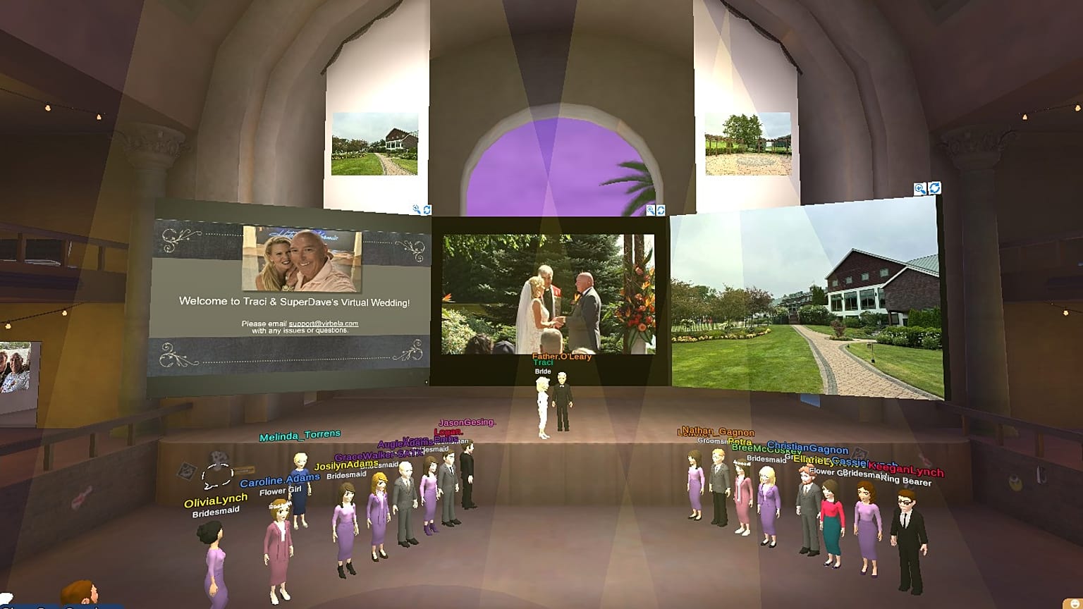 Traci and Dave Gagnon first met in the virtual world and married in the metaverse in September last year. 