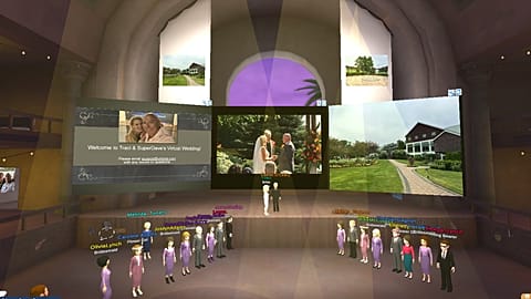 Traci and Dave Gagnon first met in the virtual world and married in the metaverse in September last year. 