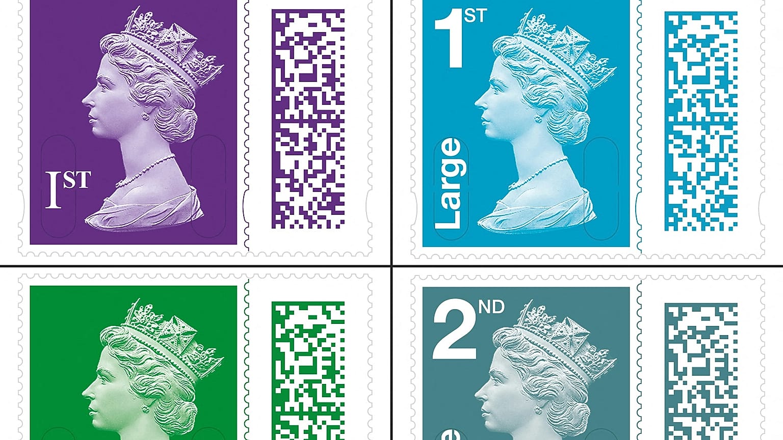 New UK postage stamps that include a QR code, that, to begin with, will allow recipients to view animated videos.