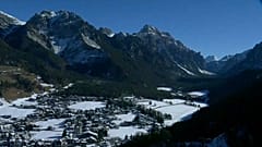 Le Dolomiti a secco a gennaio