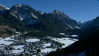 Le Dolomiti a secco a gennaio