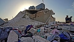 آثار الغارة الأمريكية 