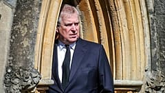 Le prince Andrew à la chapelle Saint George à Windsor, le 11 avril 2021.