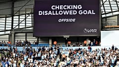 A goal is ruled out following a decision from the Video Assistant Referee