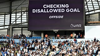 A goal is ruled out following a decision from the Video Assistant Referee