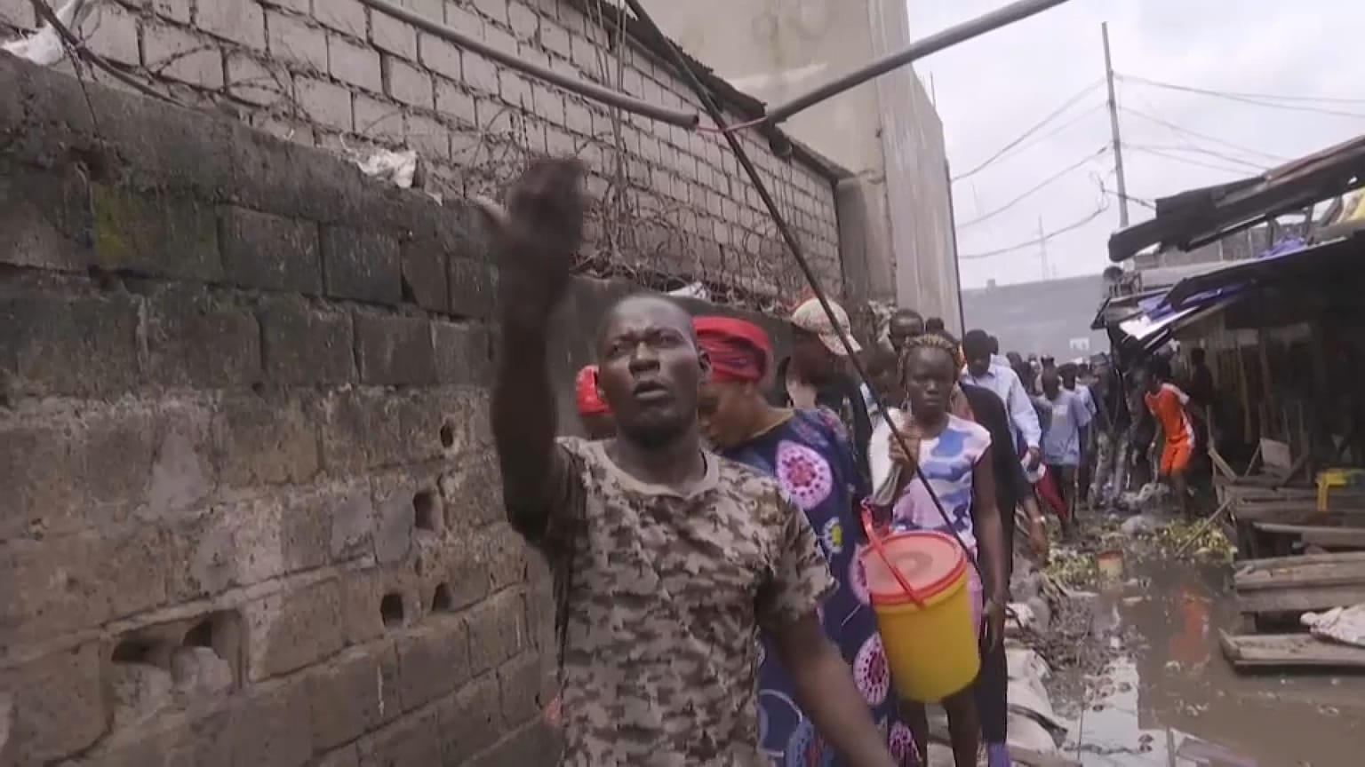 Mercado de Kinshasa donde tuvo lugar el accidente