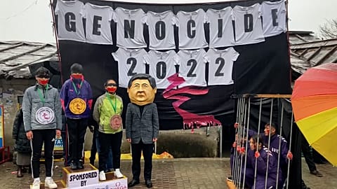 Tibetan exiles in India protest Winter Olympics in China