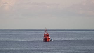 A Spanish maritime rescue vessel pictured near the port of Los Cristianos on the island of Tenerife.