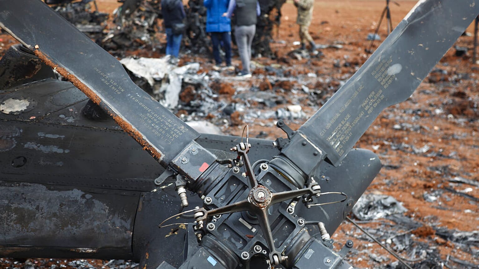 Abgestürzter US-Helikopter bei Militäroperation bei Afrin in Syrien