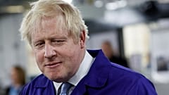 British Prime Minister Boris Johnson visits the technology centre at Hopwood Hall College, in Middleton, Greater Manchester, England, Feb. 3, 2022. 