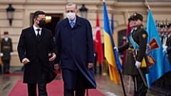 الرئيسان التركي والأوكراني، رجب طيب إردوغان وفولوديمير زيلينسكي 