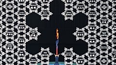 La flamme olympique brillant dans le ciel de Pékin, le 4 février 2022.