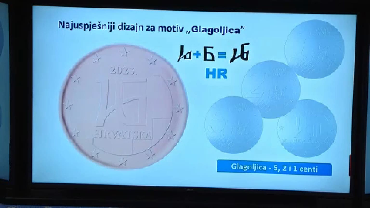 A leendő horvát 5 eurocent látványterve