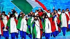 Italiens Team bei der Eröffnungszeremonie der Winter-Olympiade in Peking