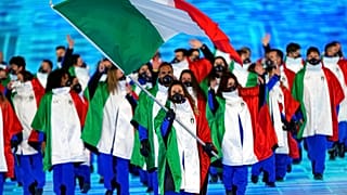 Italiens Team bei der Eröffnungszeremonie der Winter-Olympiade in Peking