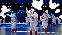 Kinder bei der Eröffnungsfeier der Winterspiele in Peking