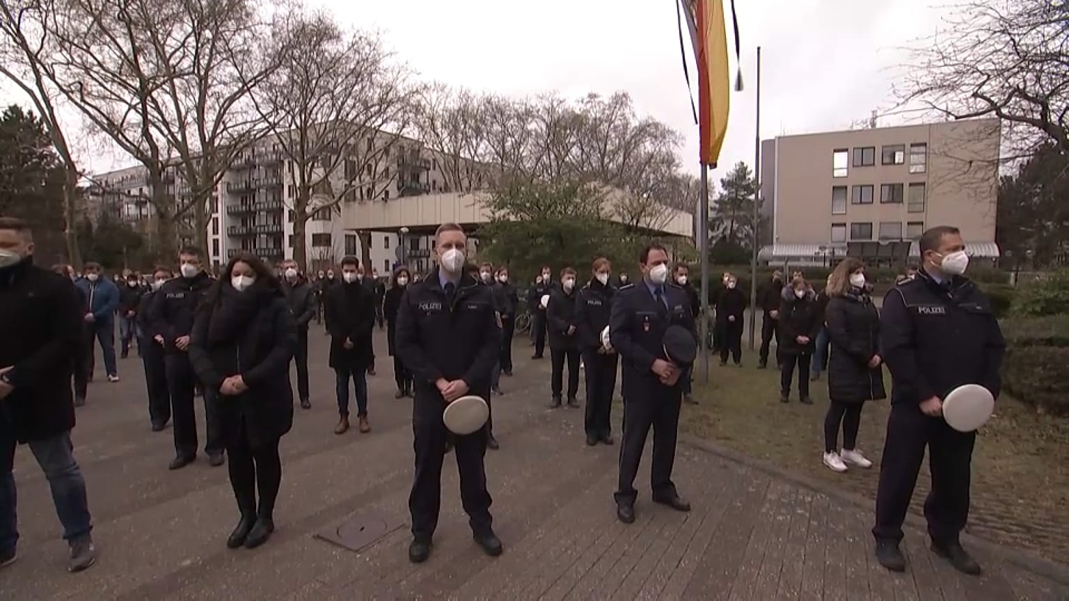 Schweigeminute für getötete Polizisten