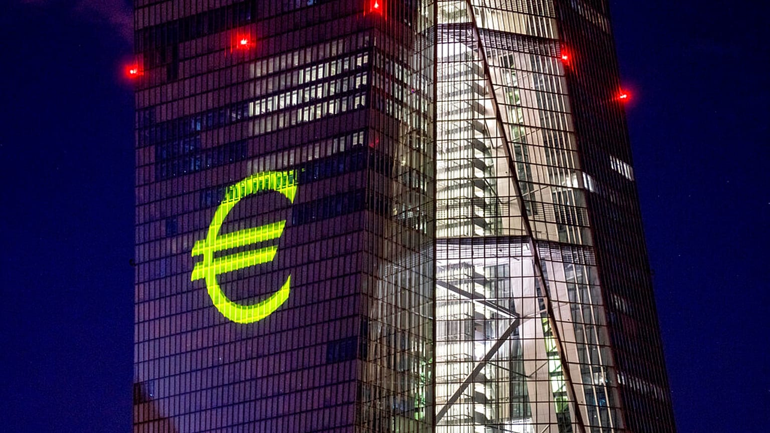 Το κτίριο της Ευρωπαϊκής Κεντρικής Τράπεζας στη Φρανκφούρτη