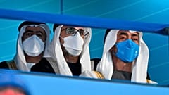 الشيخ محمد بن زايد آل نهيان ولي عهد الإمارات العربية المتحدة خلال حفل افتتاح الأولمبياد الشتوي 2022.