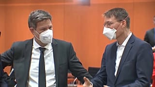 Robert Habeck und Karl Lauterbach am 8 Dezember 2021
