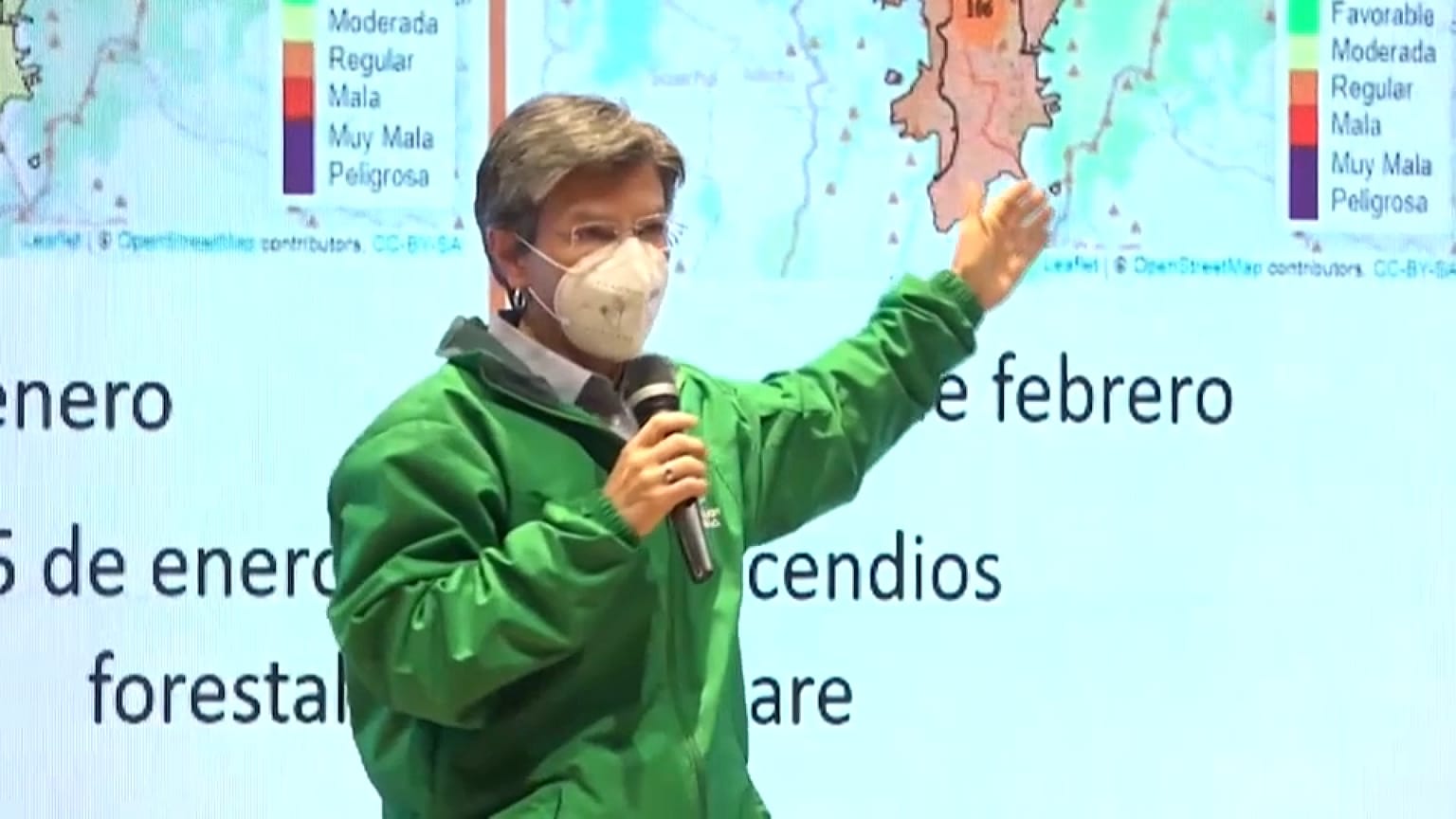 La alcaldesa de Bogotá anuncia la alerta ambiental, 6/2/2022, Bogotá, Colombia