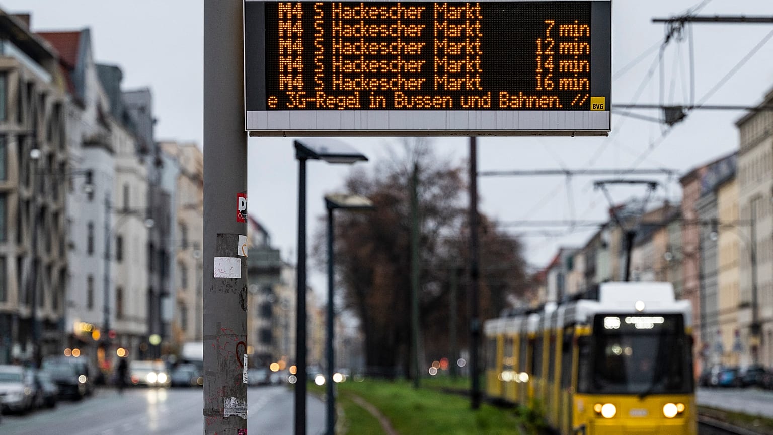 Straßenbahn in Berlin, 23.11.2021